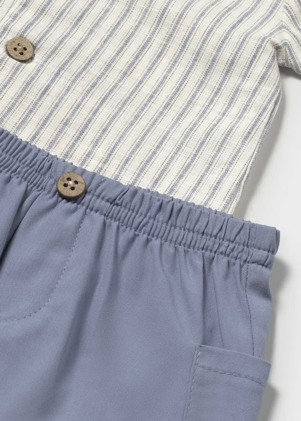 Mayoral Mayoral Short Set W/ Overshirt Natural