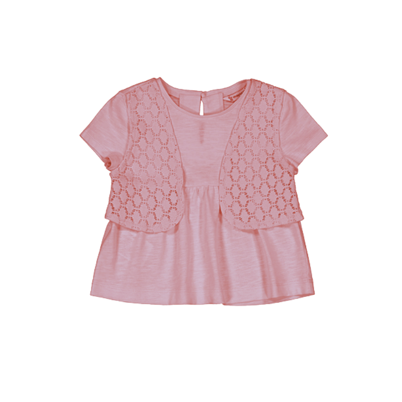 Mayoral Mayoral Crochet Vest Top Rose