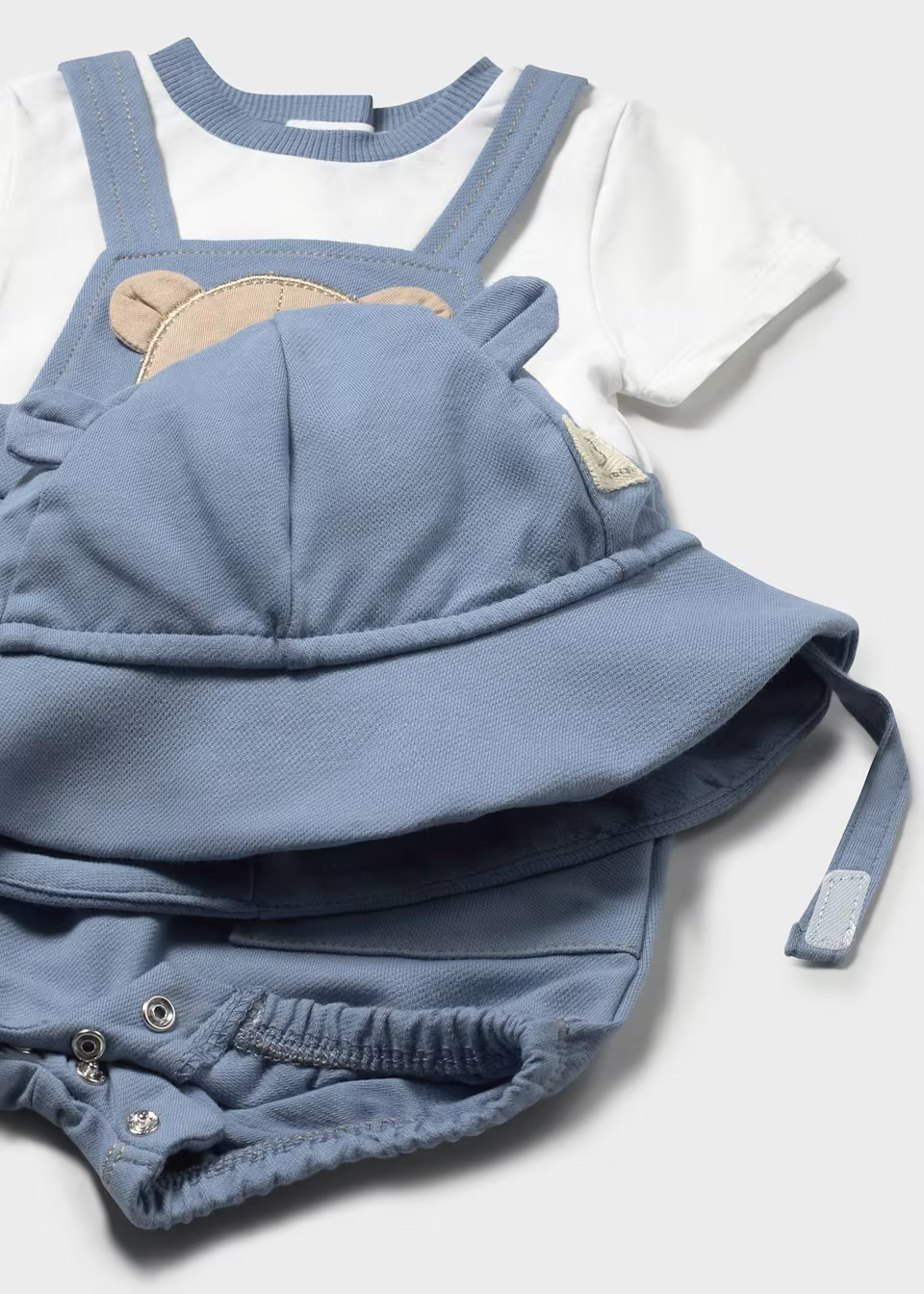 Mayoral Mayoral Dungaree W/ Hat Riviera Blue