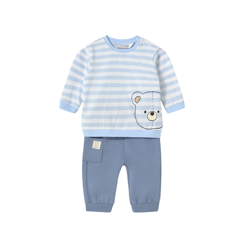 Mayoral Mayoral 2 Pc Knit Set Striped Sky Rivier