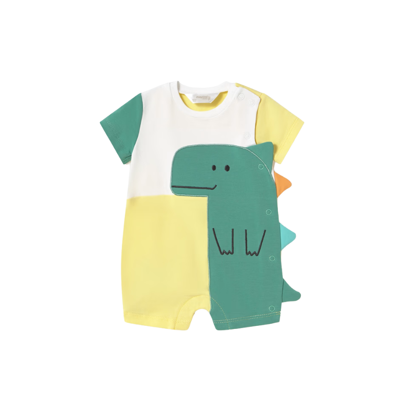 Mayoral Mayoral Dino Romper Green/Yellow Loro