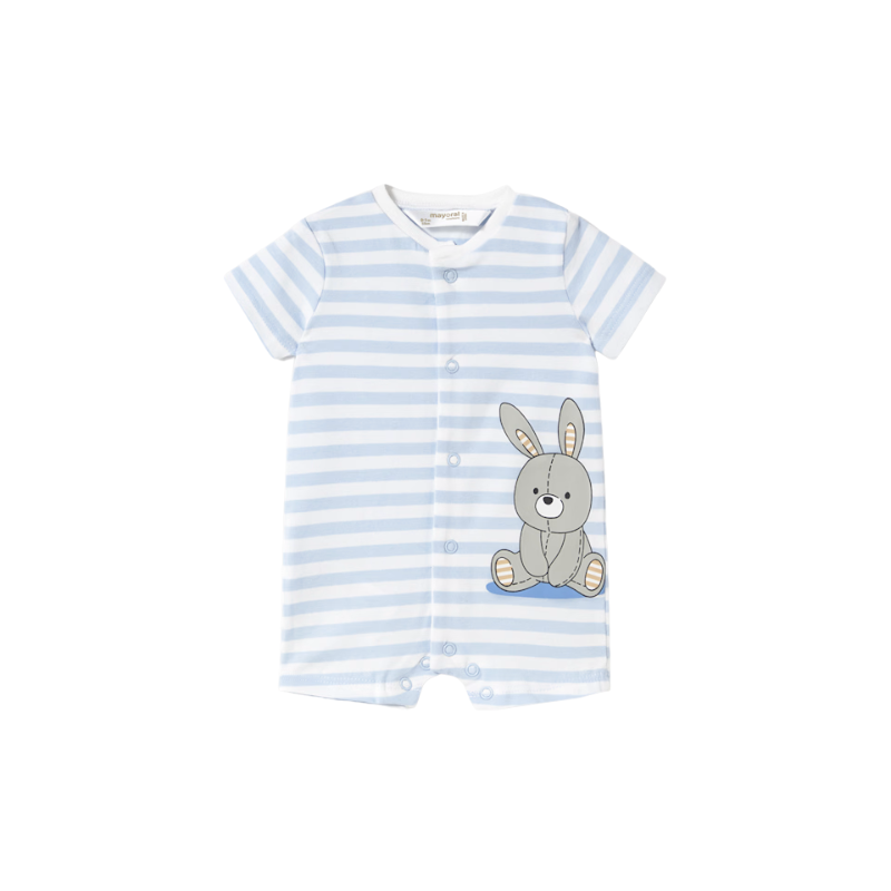 Mayoral Mayoral Short Romper Striped Sky
