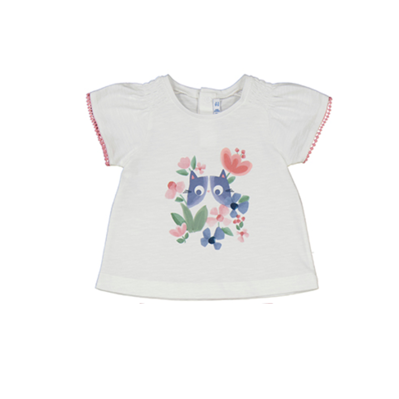 Mayoral Mayoral S/S T-Shirt Cat Blush