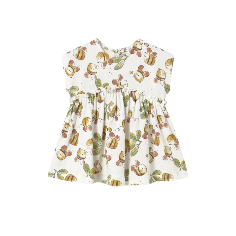 Mayoral Mayoral Dress patterned Bees White/Natural