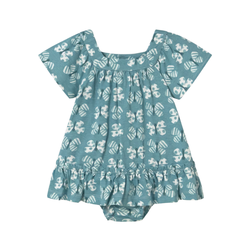 Mayoral Mayoral Dress Patterned Butterflies Emerald
