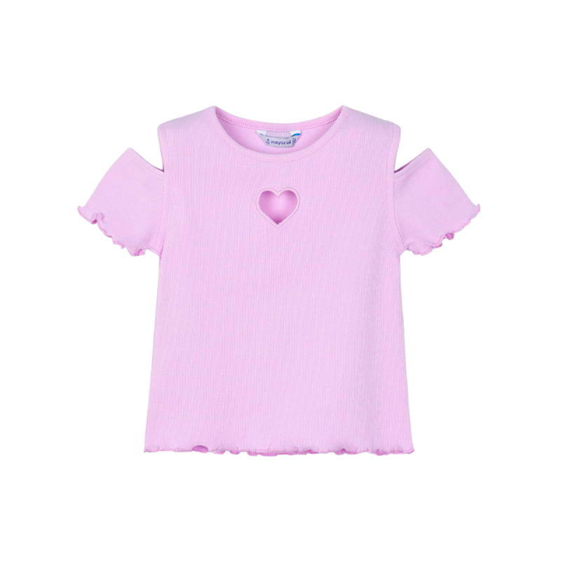 Mayoral Mayoral S/S Shirt W/ Shoulder Cutouts Mauve