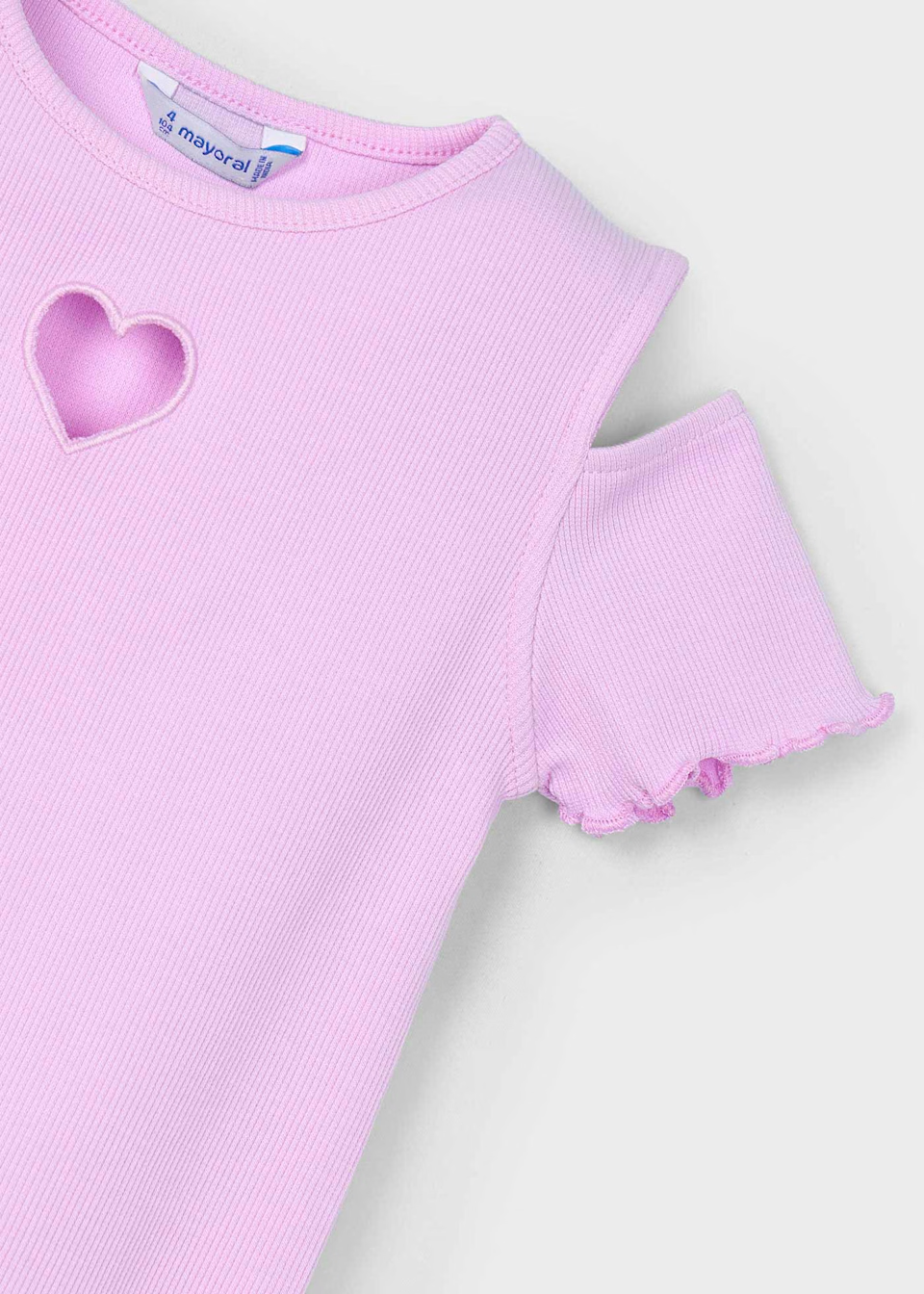 Mayoral Mayoral S/S Shirt W/ Shoulder Cutouts Mauve