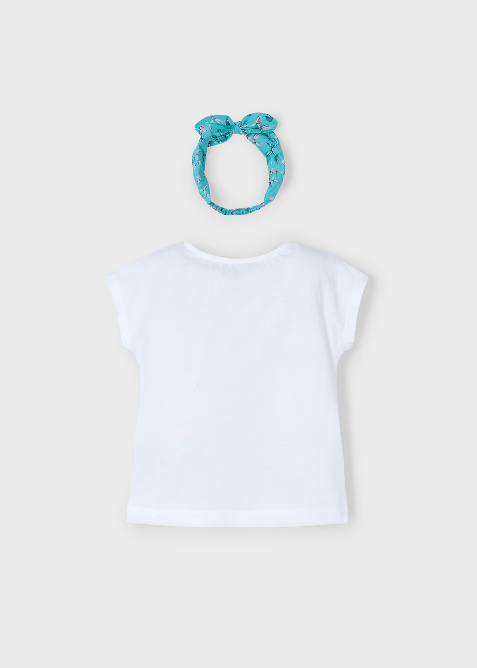 Mayoral Mayoral T-Shirt S/S W/Headband White Emerald