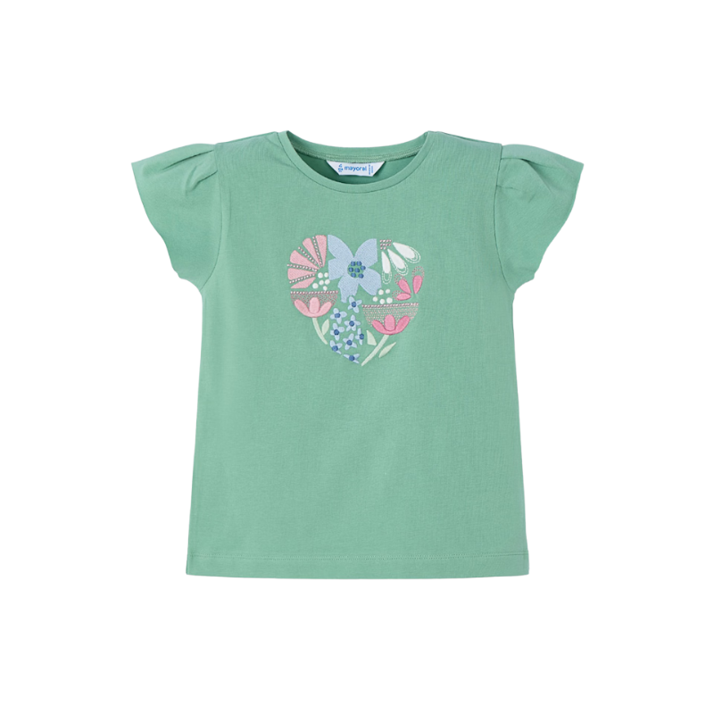 Mayoral Mayoral S/S T-Shirt Floral Mint