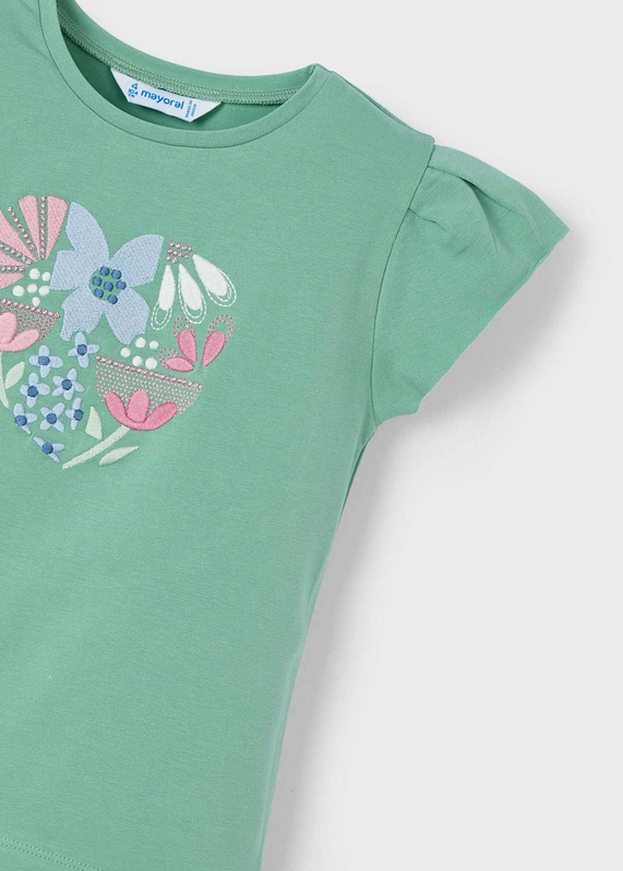 Mayoral Mayoral S/S T-Shirt Floral Mint
