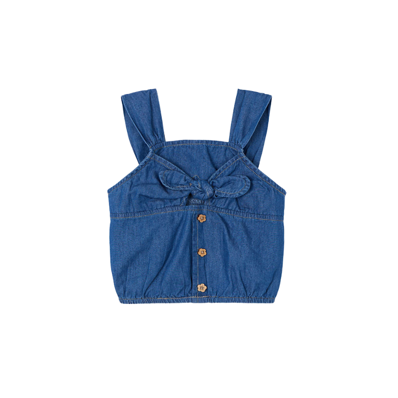Mayoral Mayoral Denim Top W/ Bow Medium