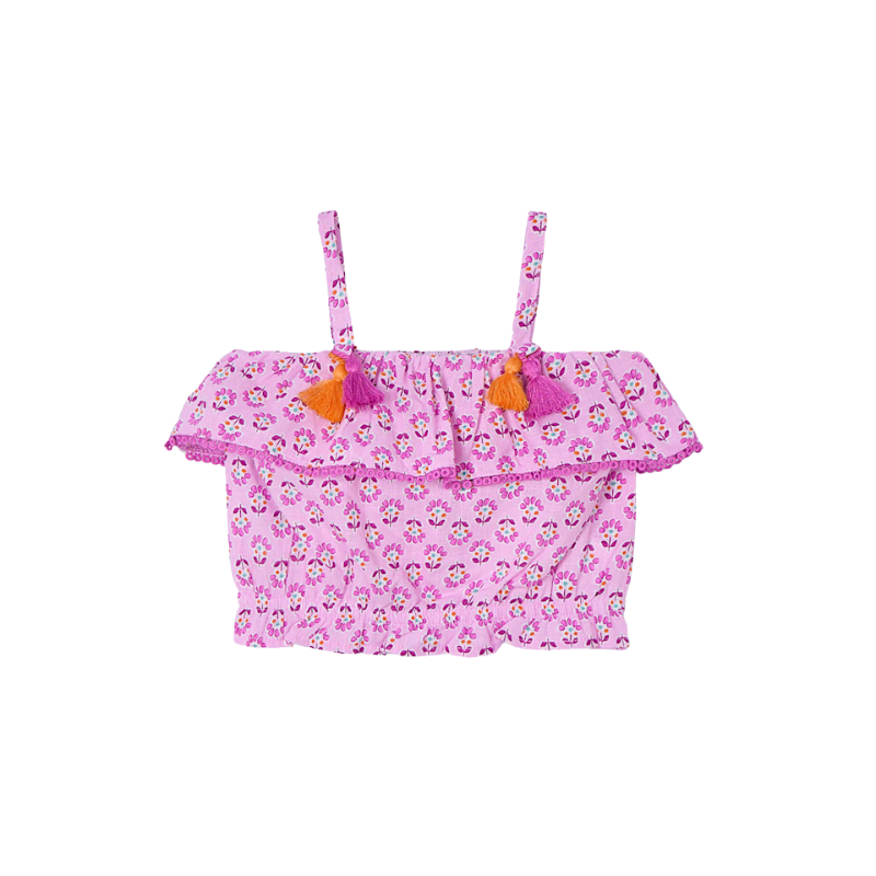 Mayoral Mayoral Floral Printed Blouse Mauve