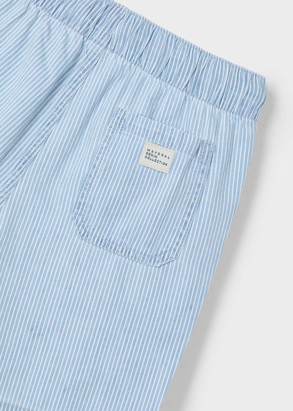 Mayoral Mayoral Denim Bermuda Shorts Blue Stripes