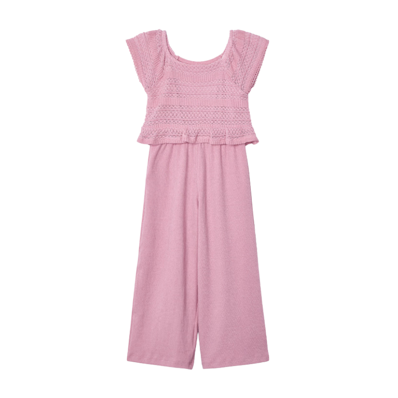 Mayoral Mayoral Crocheted Jumpsuit Rose