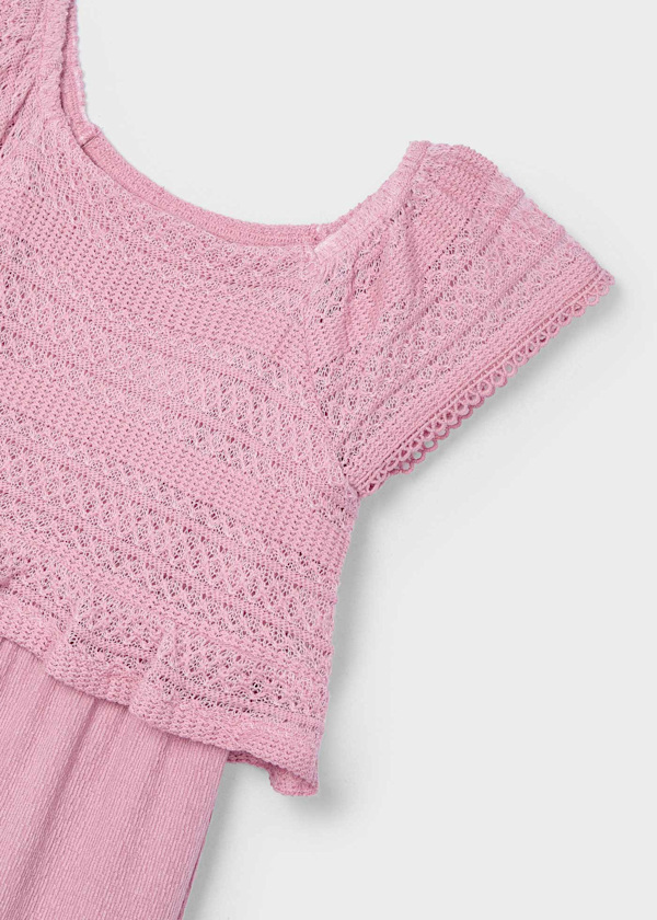 Mayoral Mayoral Crocheted Jumpsuit Rose