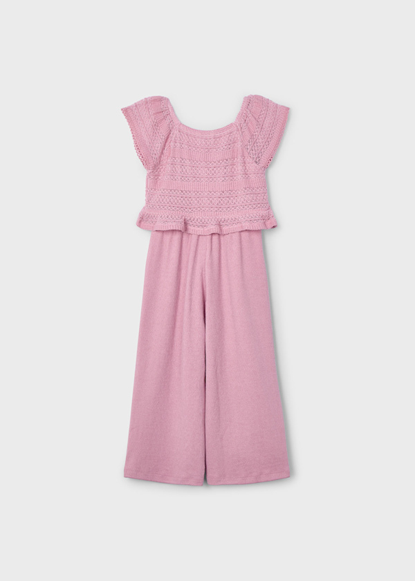 Mayoral Mayoral Crocheted Jumpsuit Rose