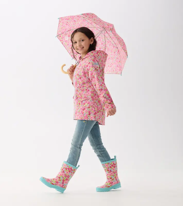 Hatley Hatley Umbrella Groovy Flowers  Pink