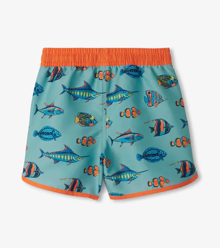 Hatley Hatley Swim Shorts Tropical Fish Nile Blue