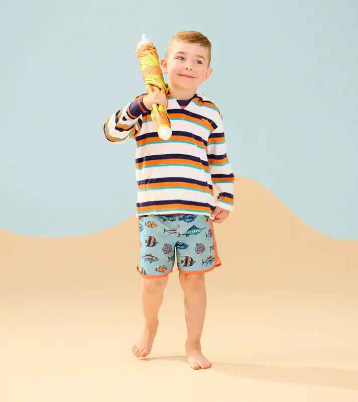 Hatley Hatley Swim Shorts Tropical Fish Nile Blue