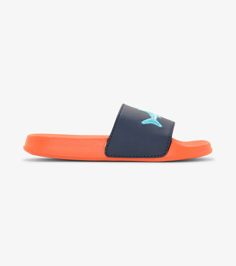 Hatley Hatley Slide On Sandals Shark Carrot