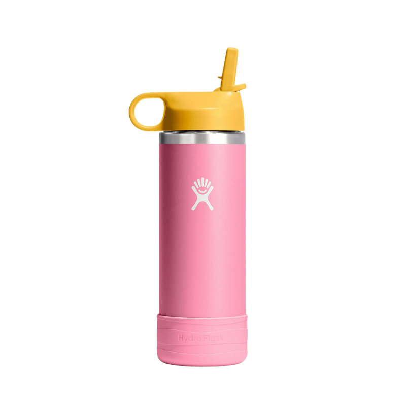 Hydro Flask Hydro Flask 18 Oz Kids Wide Mouth Straw Cap And Boot Dahlia