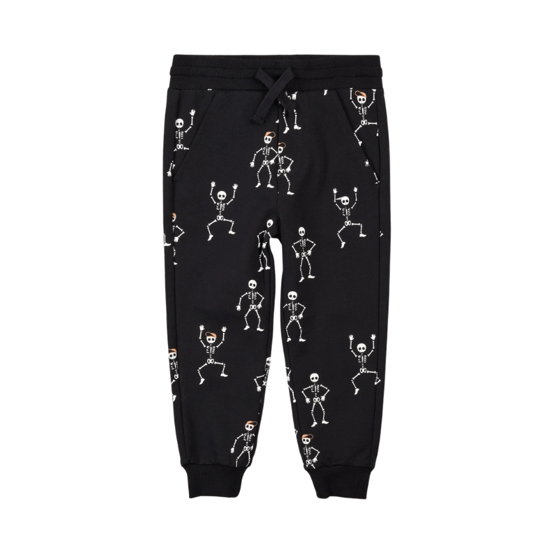 Miles Label Miles Label Knit Pant Glow In The Dark Skeletons Black