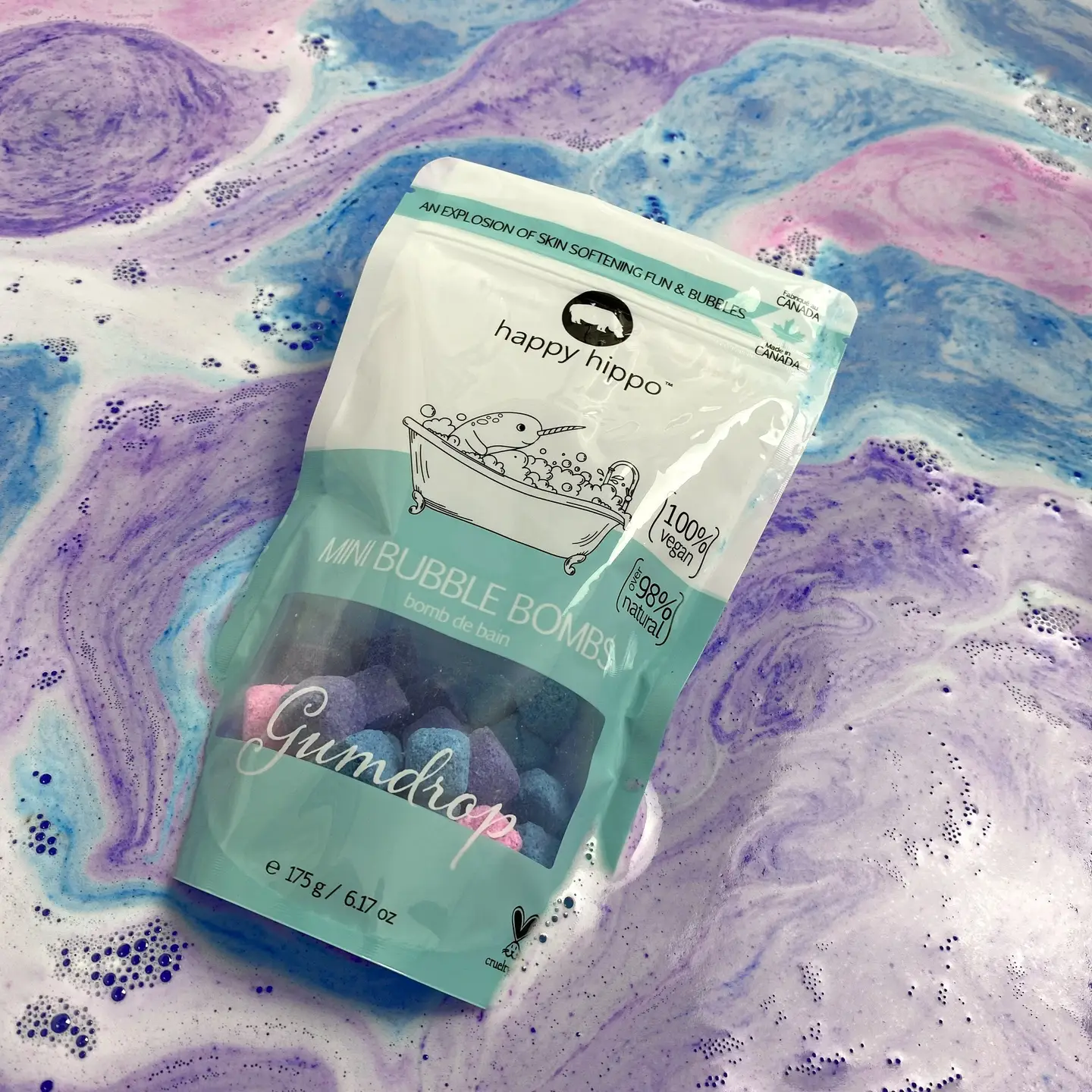 Happy Hippo Bath Happy Hippo Gumdrop Mini Bubble Bombs 175g