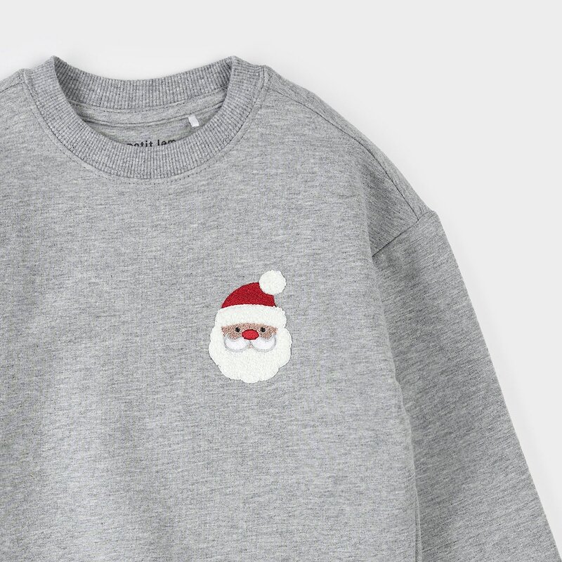 Petit Lem Petit Lem Sweater Santa Light Grey