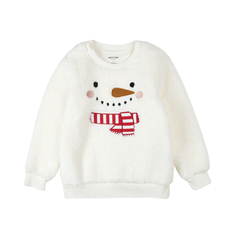 Petit Lem Petit Lem Sweater Snowman Off White