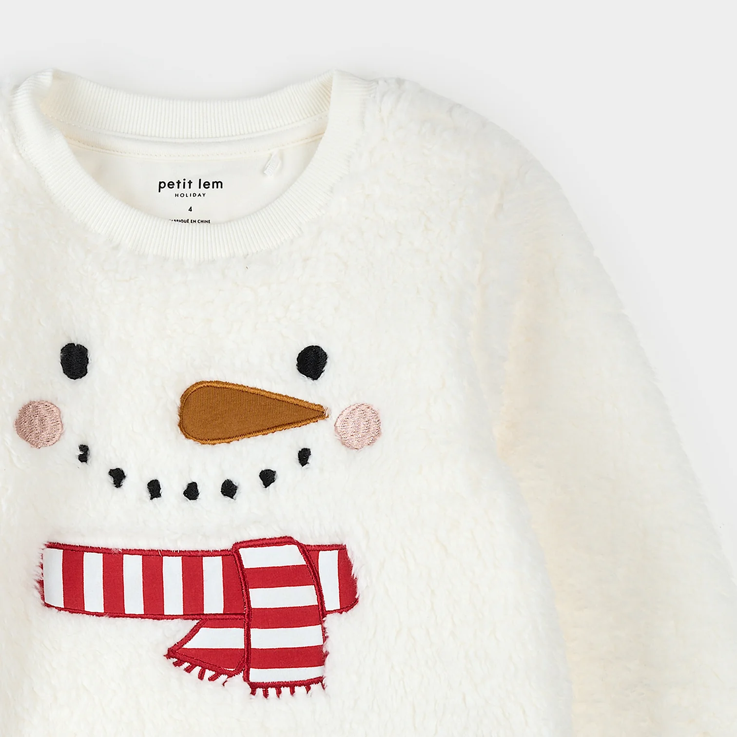 Petit Lem Petit Lem Sweater Snowman Off White