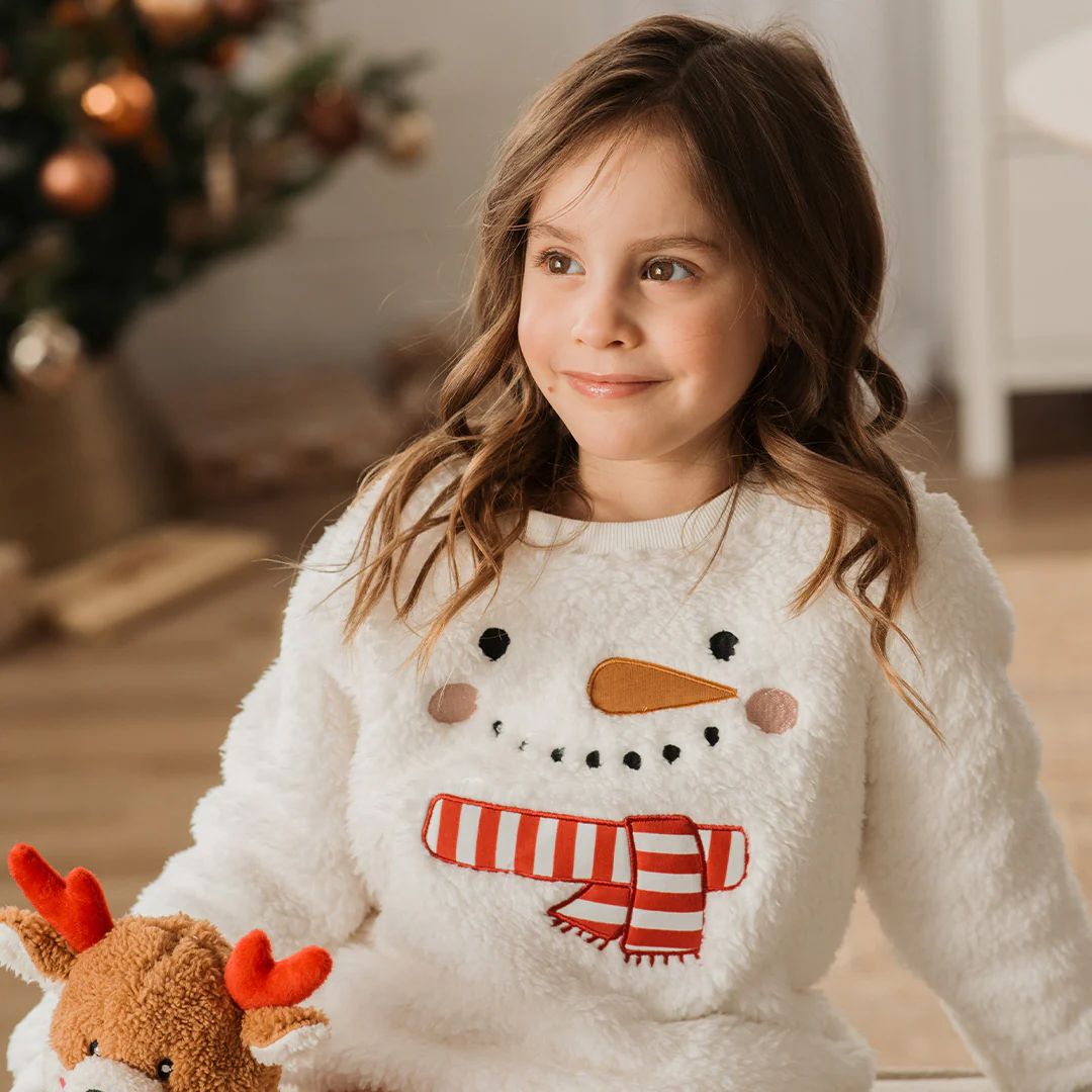 Petit Lem Petit Lem Sweater Snowman Off White