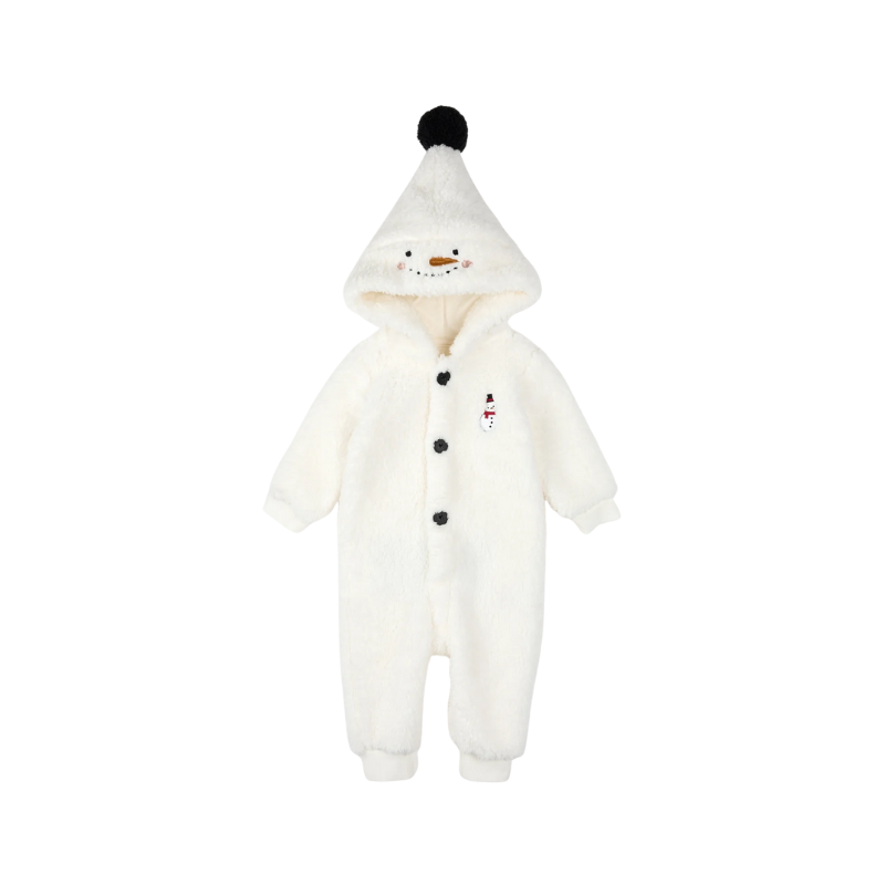 Petit Lem Petit Lem Playsuit Snow Cute Snowman Off White