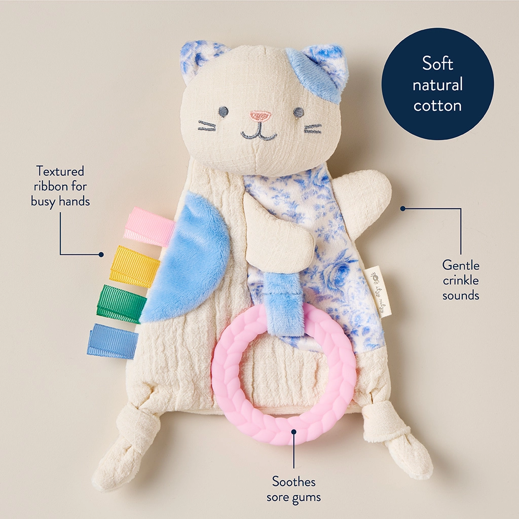 Itzy Ritzy Itzy Ritzy Bitzy Crinkle Sensory/Teether Kitty