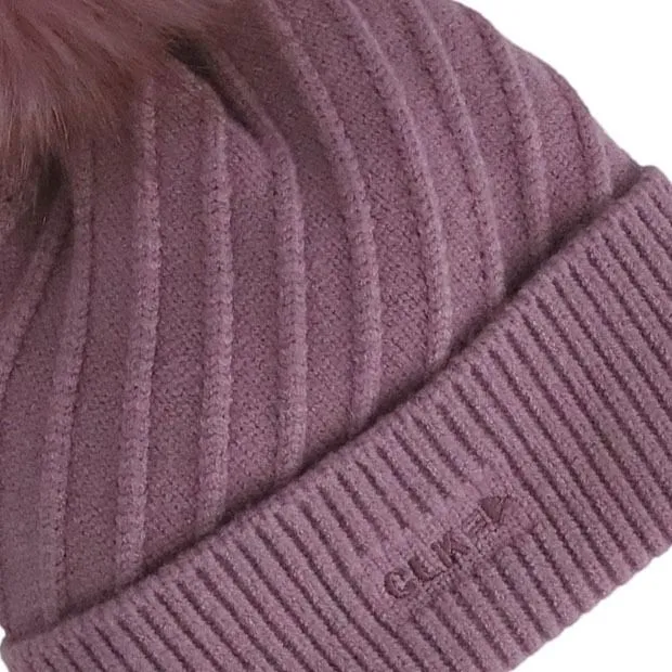 CaliKids Calikids Knit Pom Hat Dusty Orchid