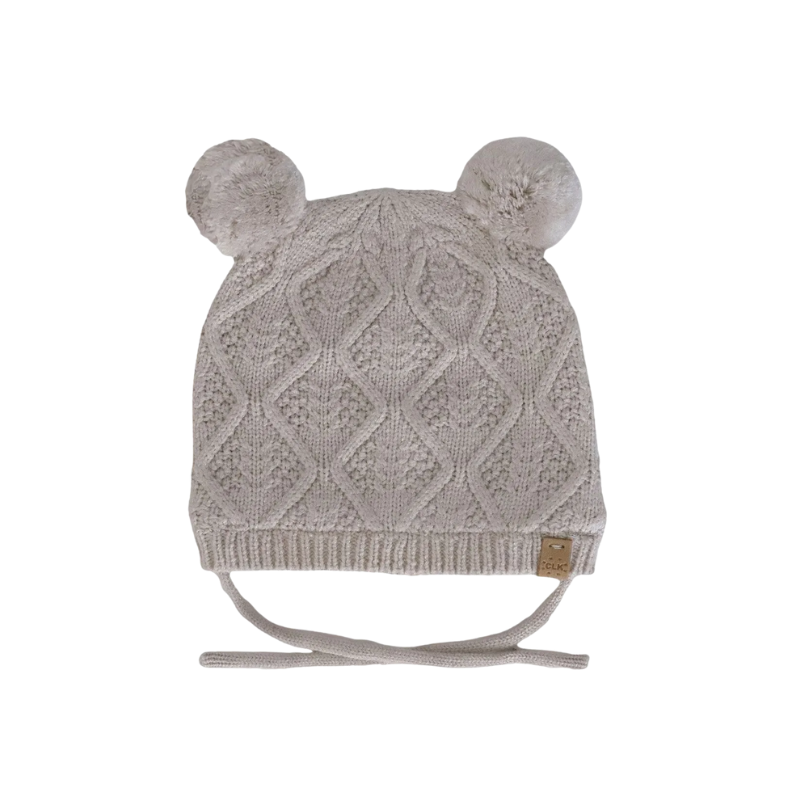 CaliKids Calikids Soft Touch Knit Pom Hat Moonbeam