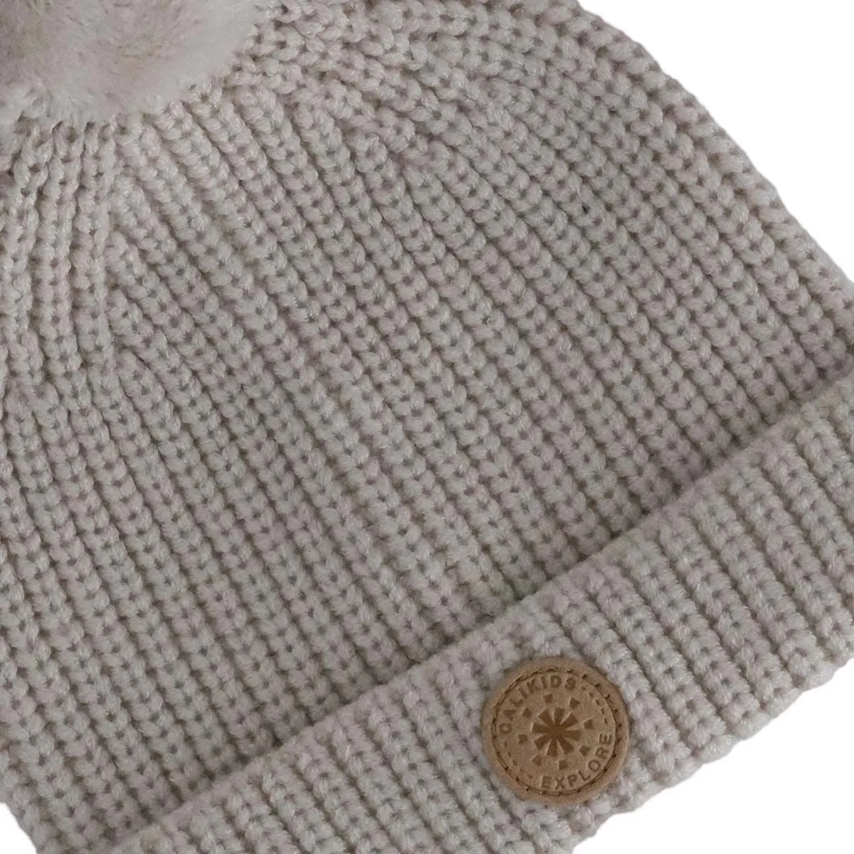 CaliKids Calikids Infant Hat w/Pom Moonbeam