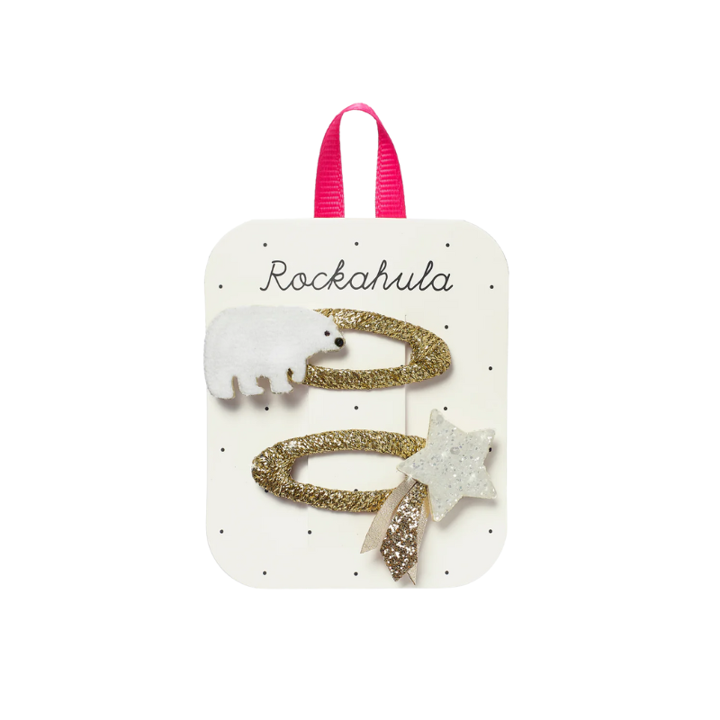 Rockahula Rockahula Christmas Hair Clips Snowy Polar Bear