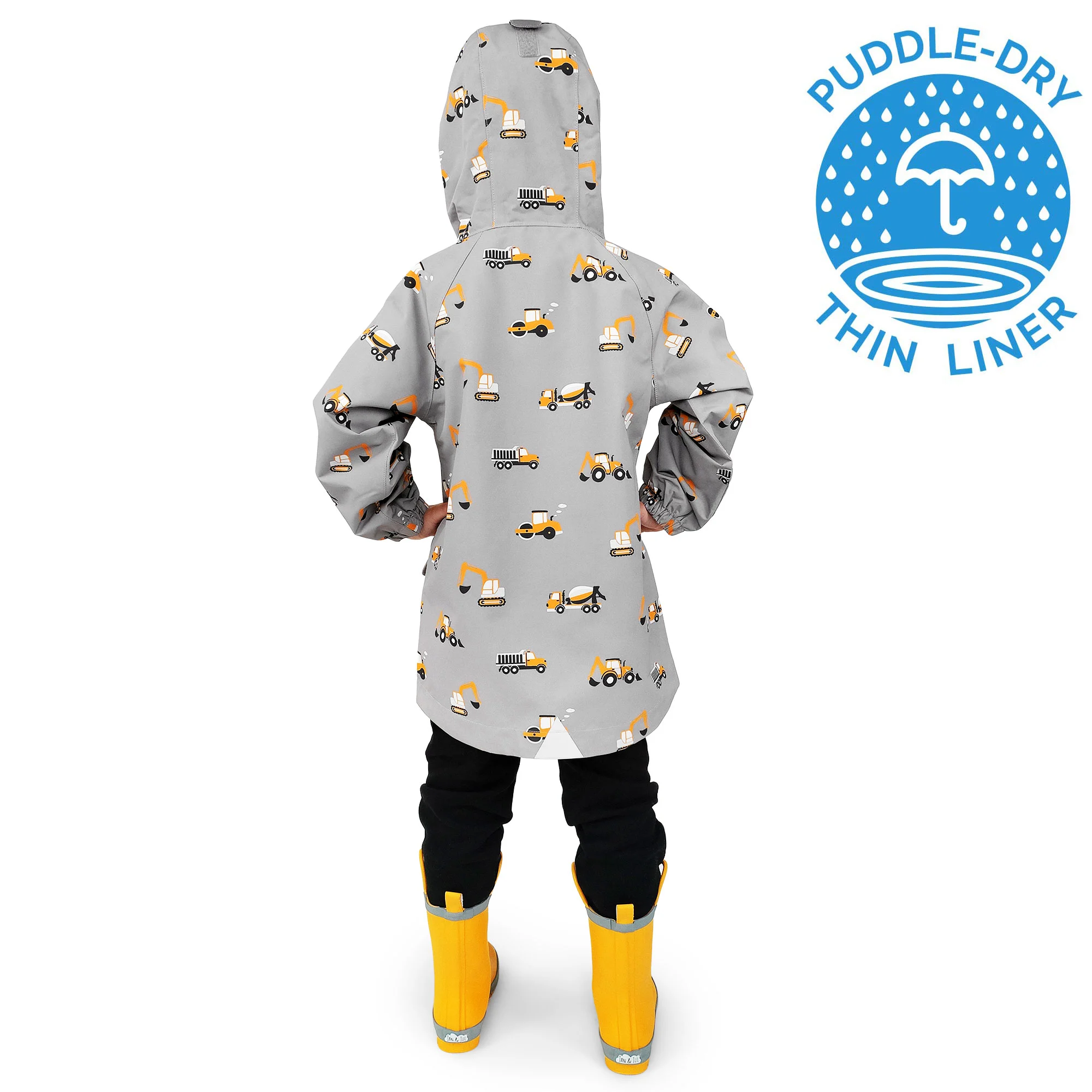 Jan & Jul Jan & Jul Rain Jacket Grey Construction