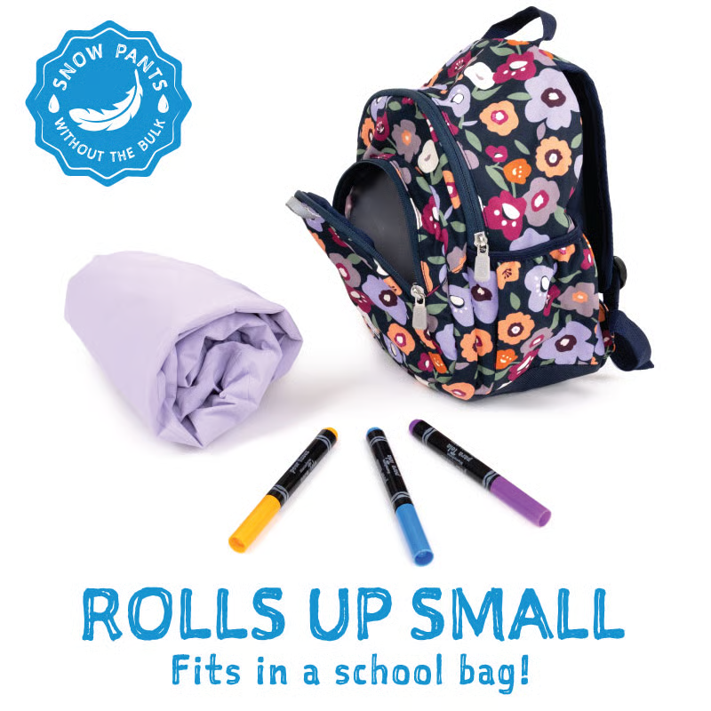 Jan & Jul Jan & Jul Fleece Lined Rain Pants Black