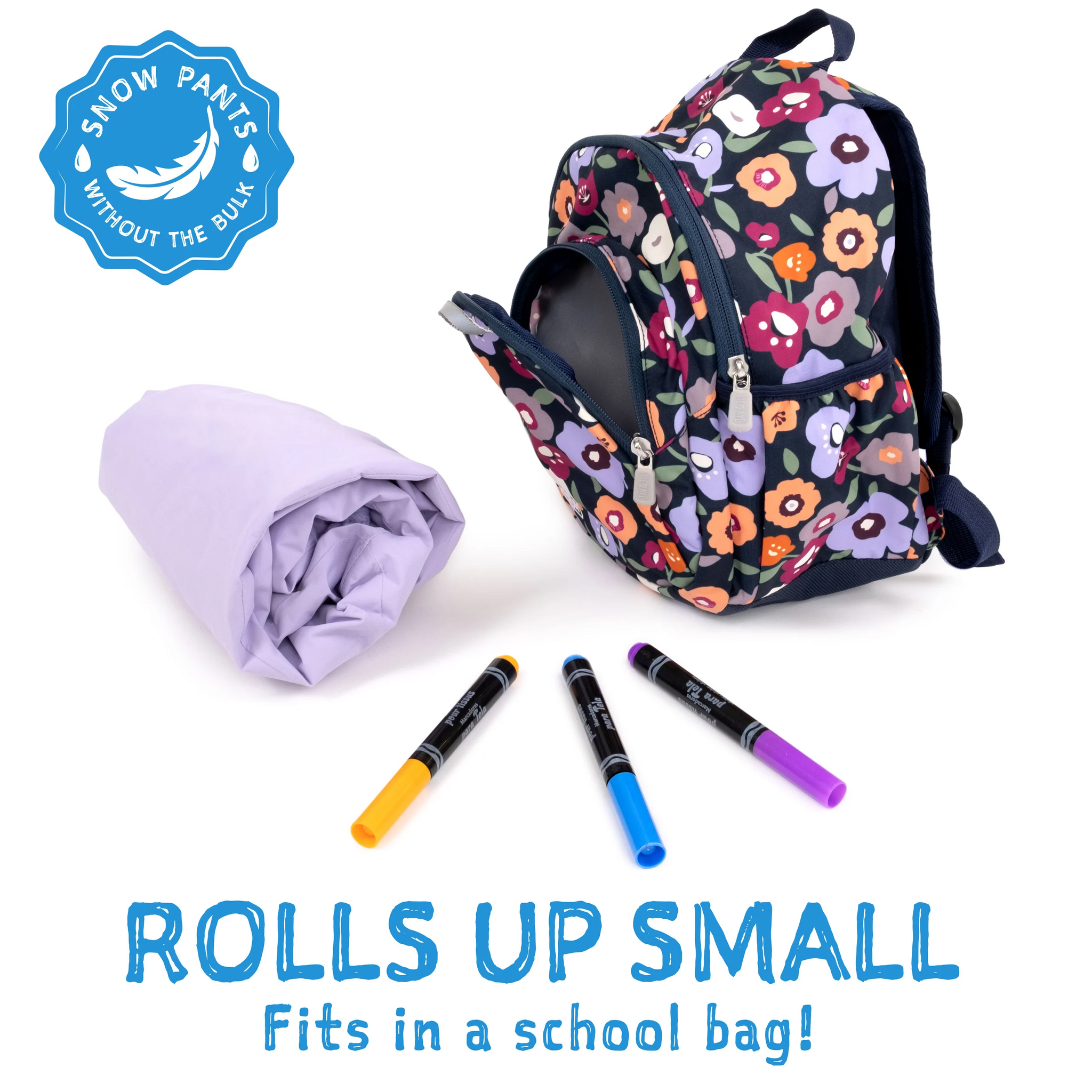 Jan & Jul Jan & Jul Fleece Lined Rain Pants Dusty Blue