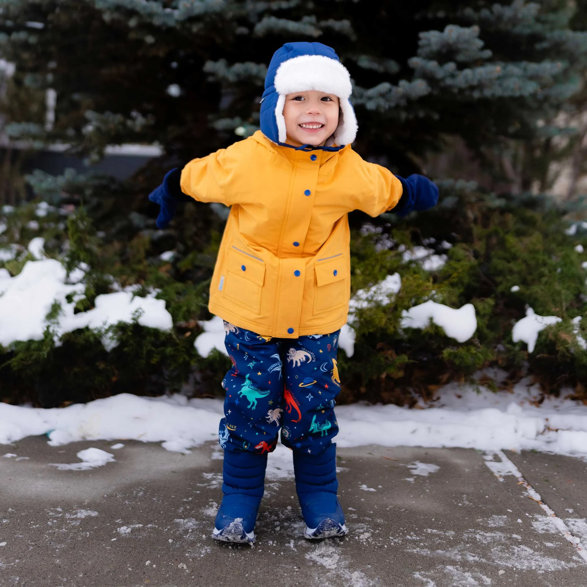 Jan & Jul Jan & Jul Cozy-Dry Rain Pants Space Dinos