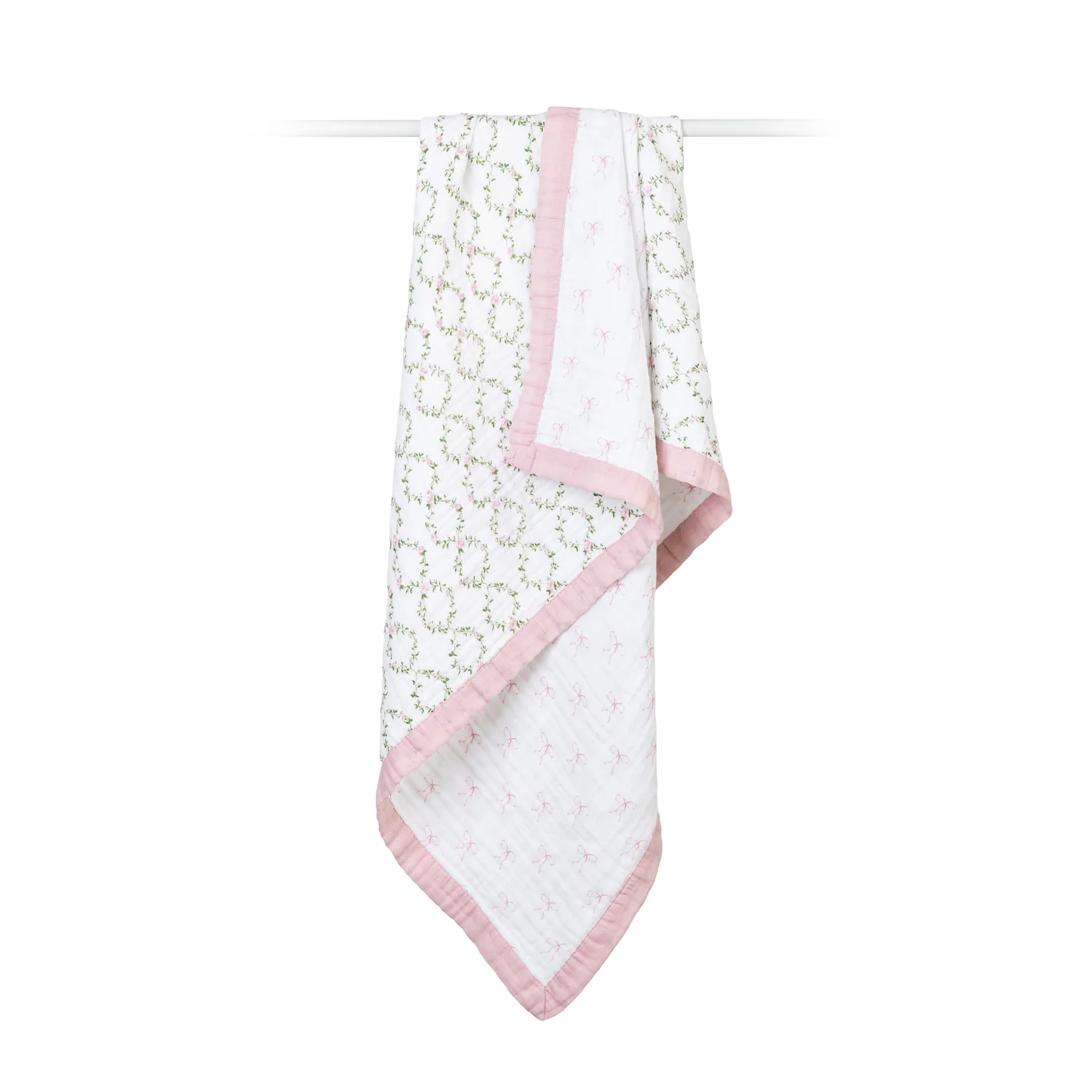 Lulujo Lulujo Classic Cotton Quilt Bows & Rose Trellis