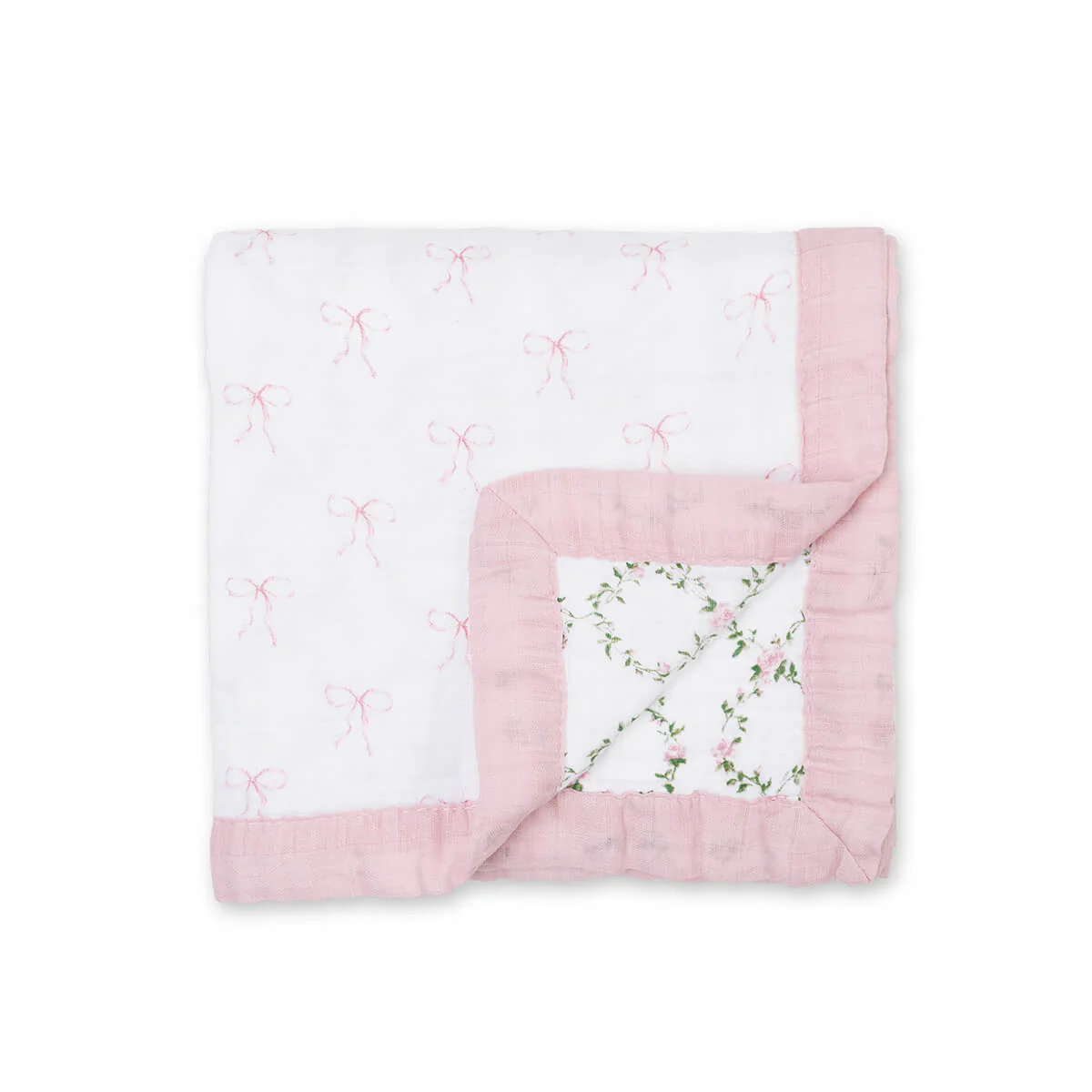 Lulujo Lulujo Classic Cotton Quilt Bows & Rose Trellis