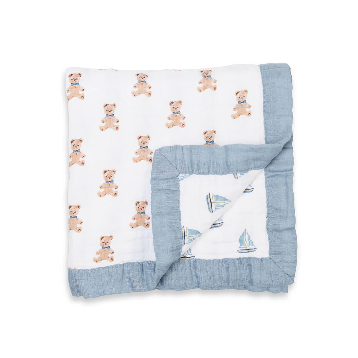 Lulujo Lulujo Classic Cotton Quilt Vintage Bears & Sailboat