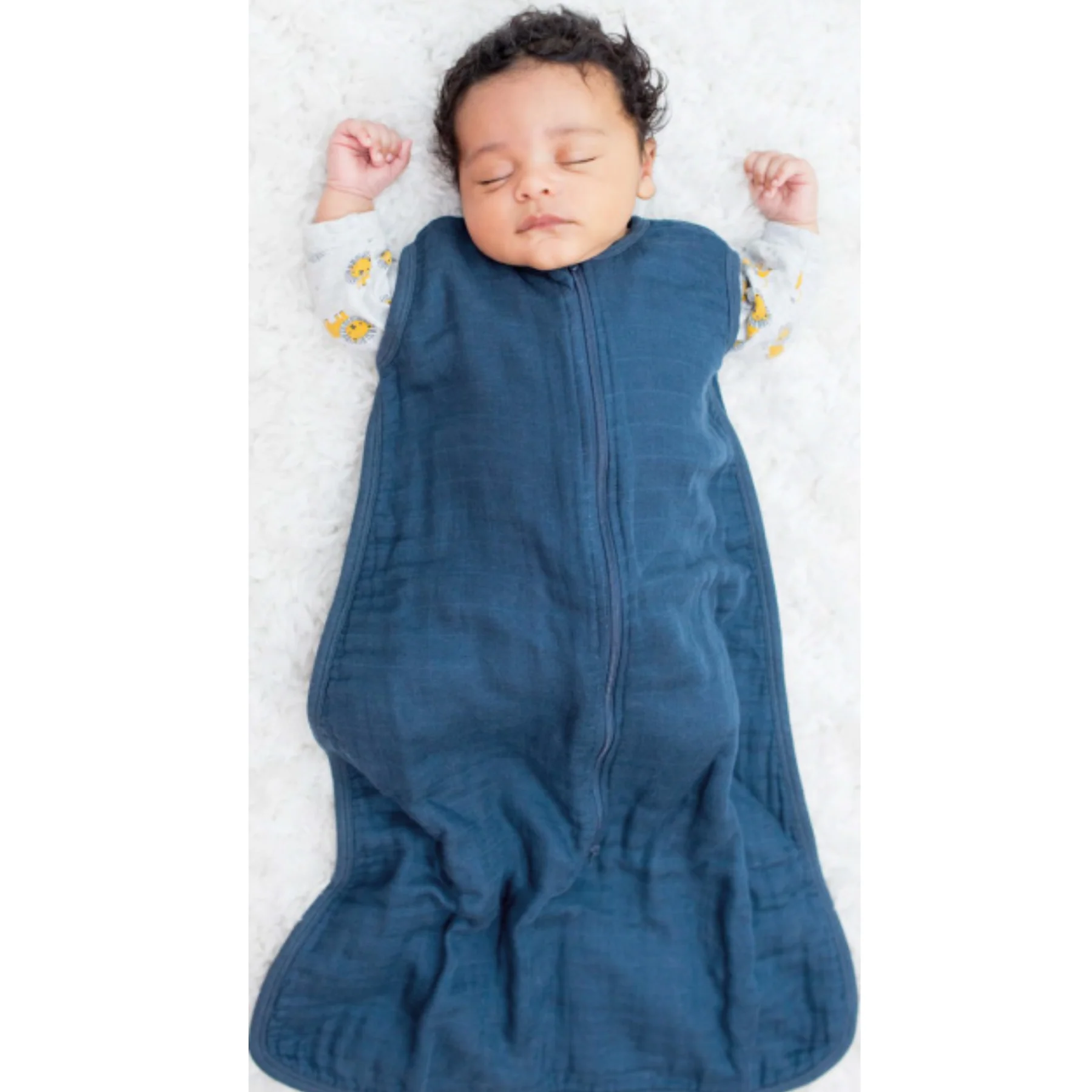 Lulujo Lulujo Cotton Sleep Sack 1.0 TOG Navy Night