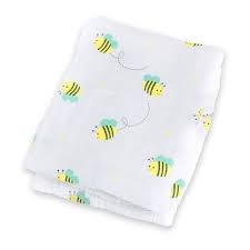 Lulujo Lulujo Muslin Swaddle Bumbling Bee 47" x 47"