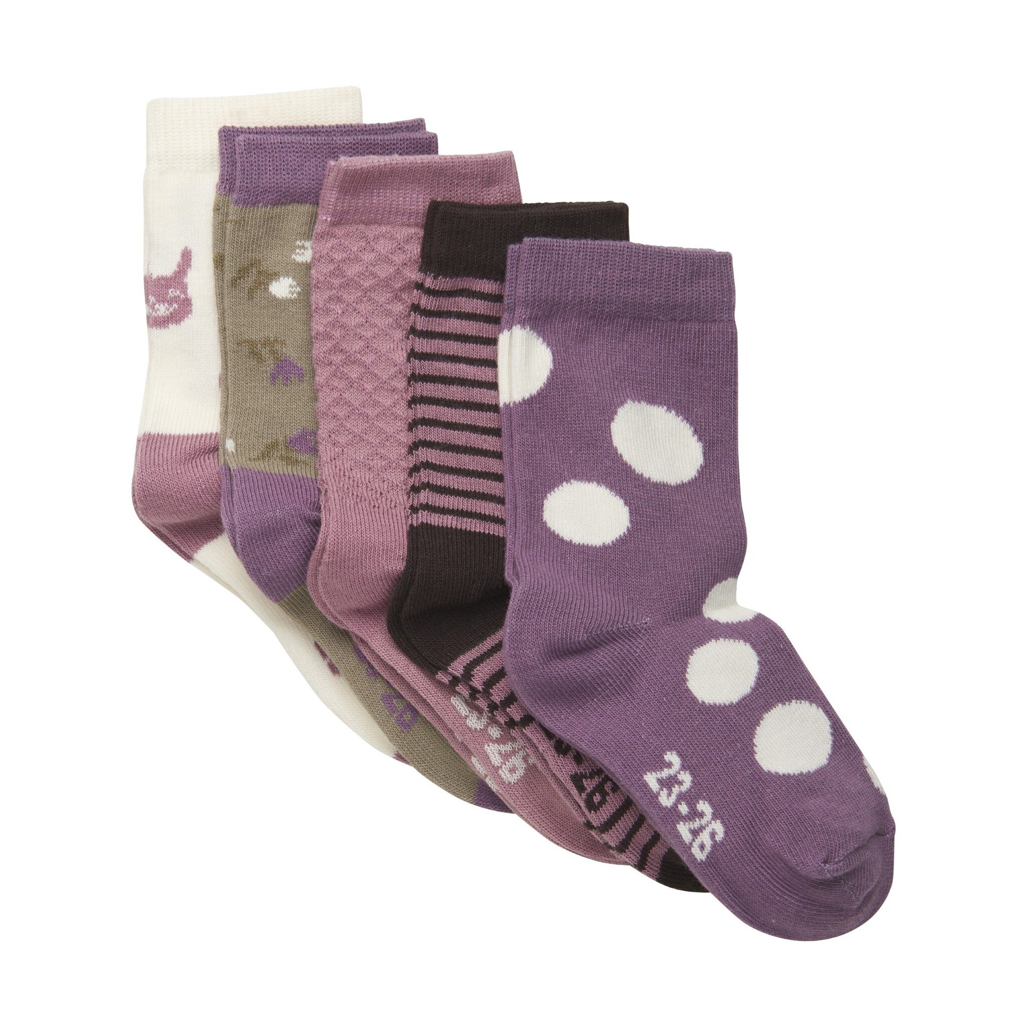Creations Robo Patterned Socks Orchid Haze 5pk