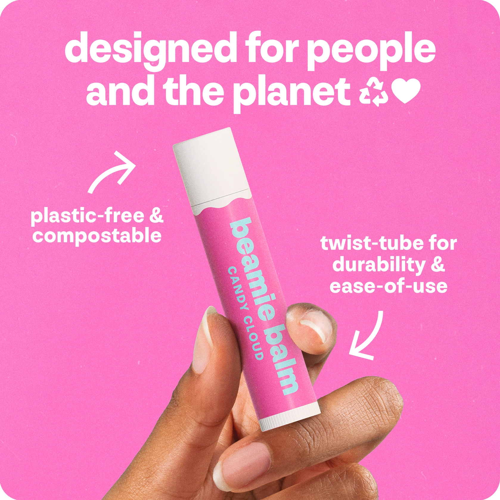 Beamie Balm Beamie Balm Vegan Lip Balm Candy Cloud