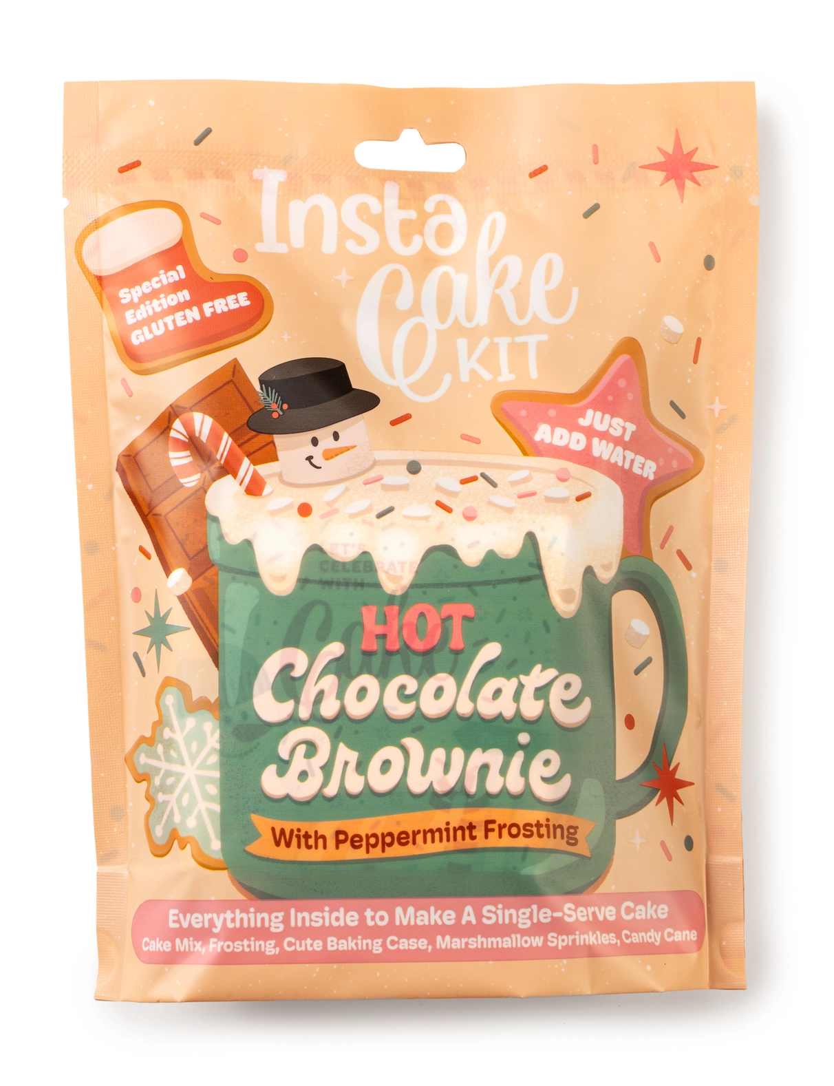 InstaCake Cards InstaCake Cards *GF* Hot Chocolate Brownie Cake Kit w/ Marshmallow Frosting