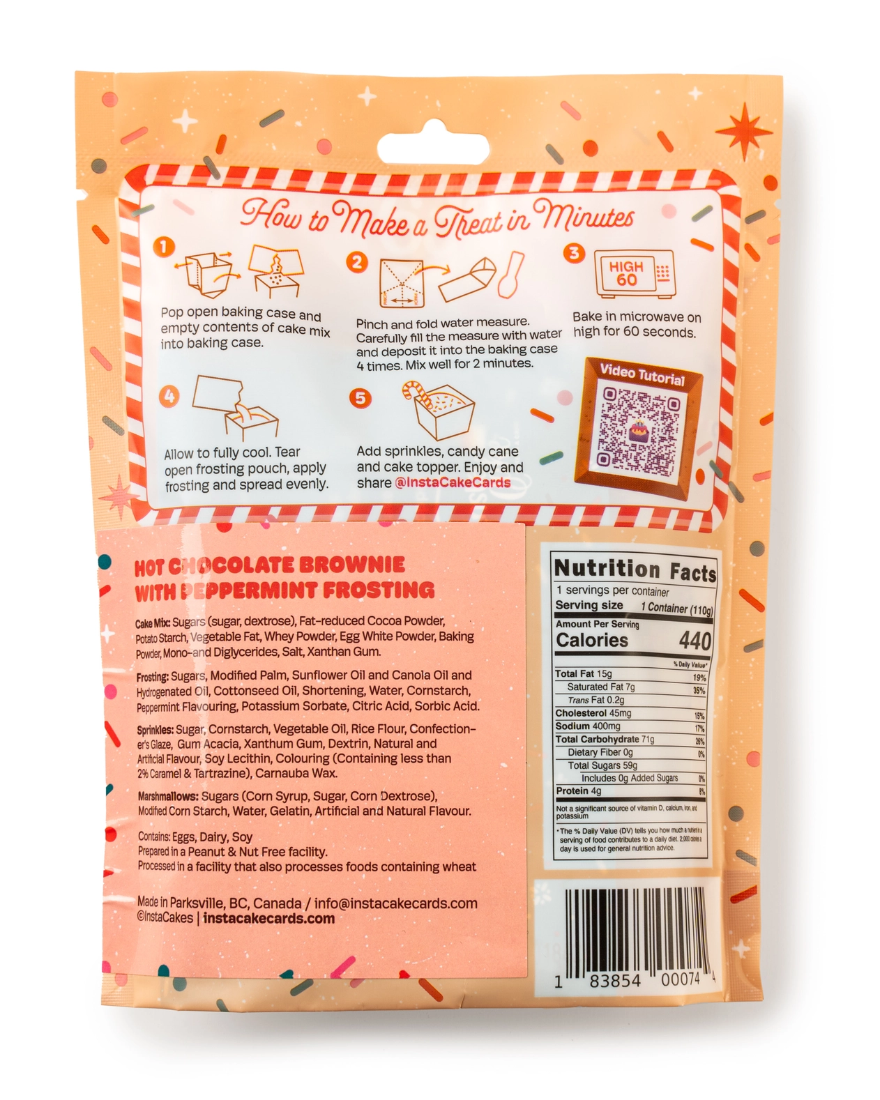 InstaCake Cards InstaCake Cards *GF* Hot Chocolate Brownie Cake Kit w/ Marshmallow Frosting